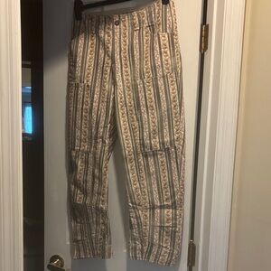 Striped Beige and Gray women’s  Pants